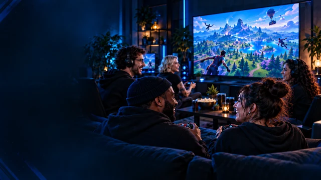 Players dropping into a battle royale game together